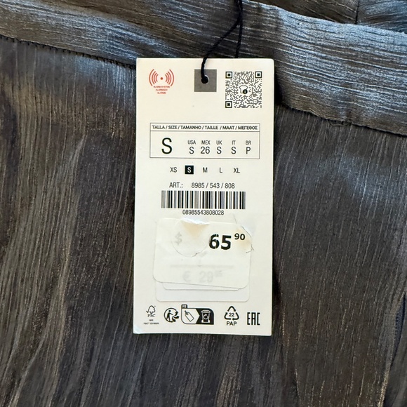 Zara Creased Shimmery Trouser *NWT* - Picture 4 of 4